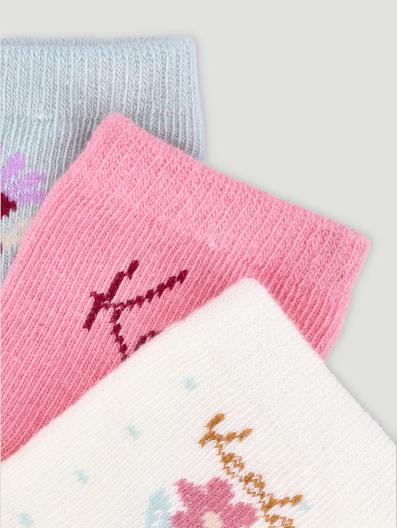 Keedo Girls 3 Pack Flower Socks
