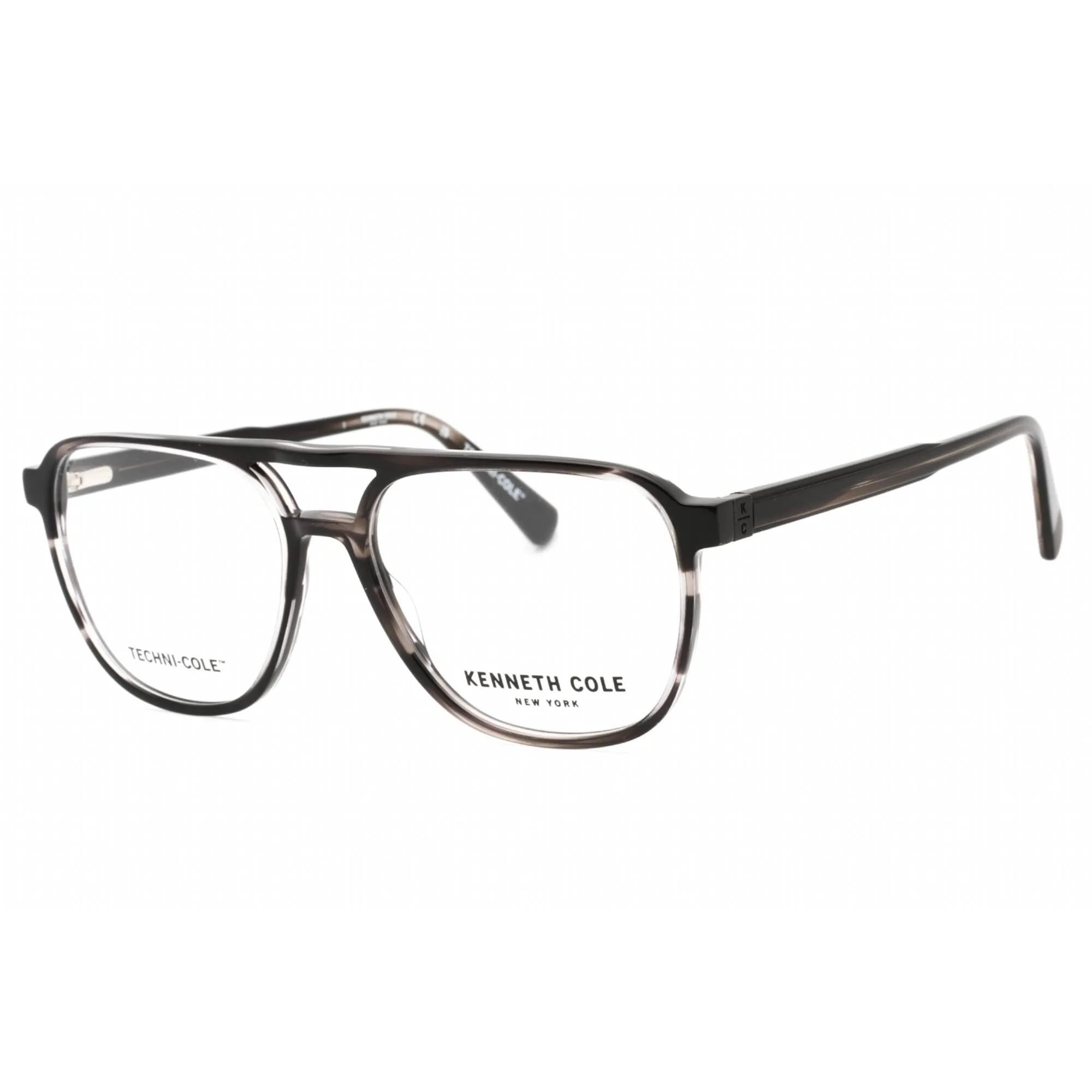 Kenneth Cole New York Men's Eyeglasses - Grey/Other Plastic Aviator Frame | KC0350 020