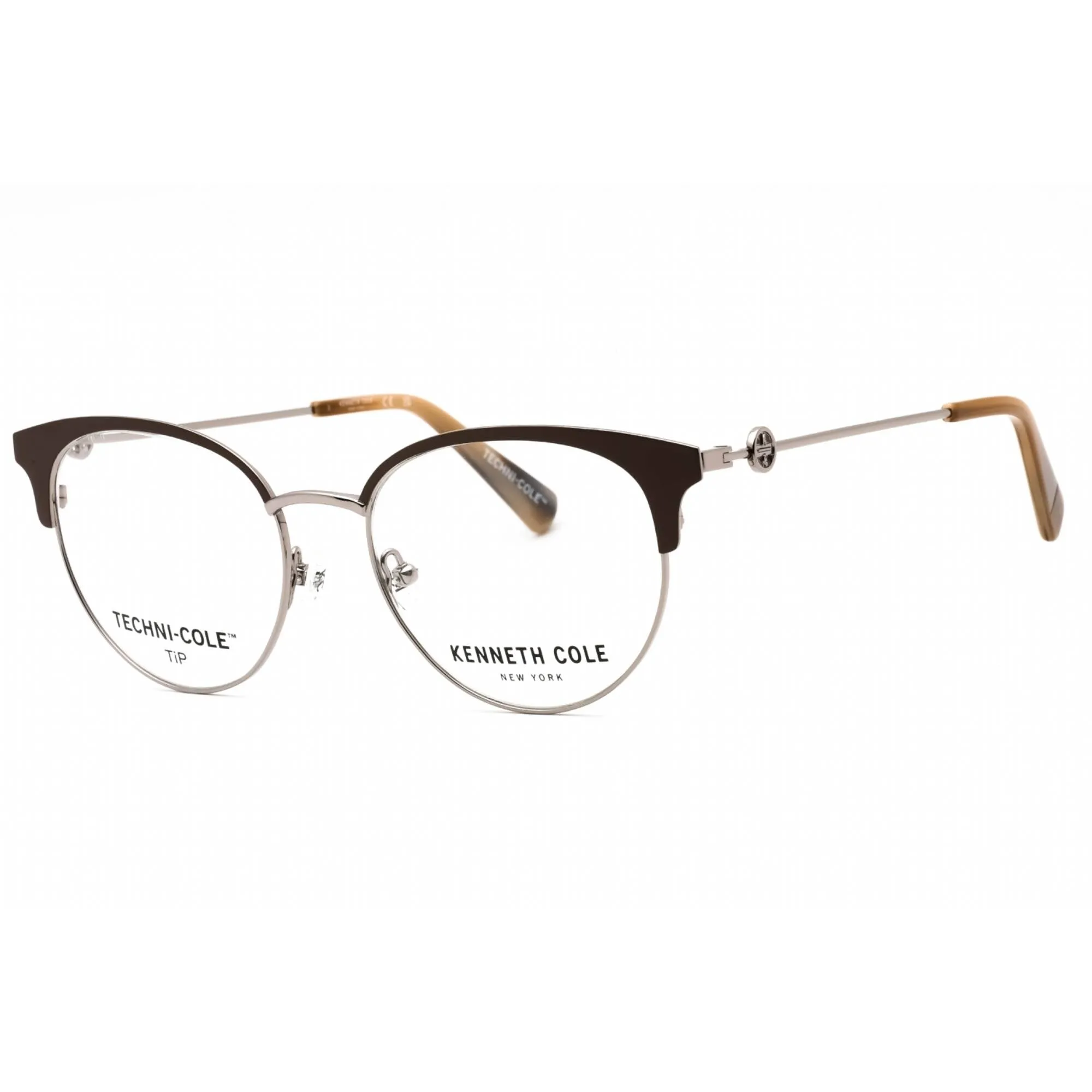 Kenneth Cole New York Women's Eyeglasses - Dark Brown/Other Oval Frame | KC0358 050