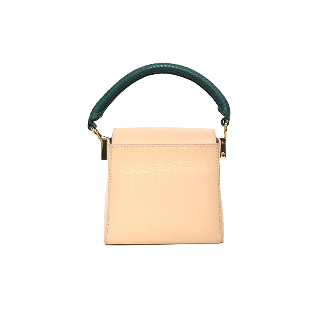 Kyra Women's Karina Hand Bag Beige Turquois