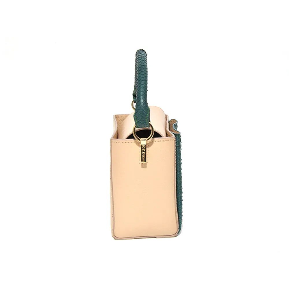 Kyra Women's Karina Hand Bag Beige Turquois