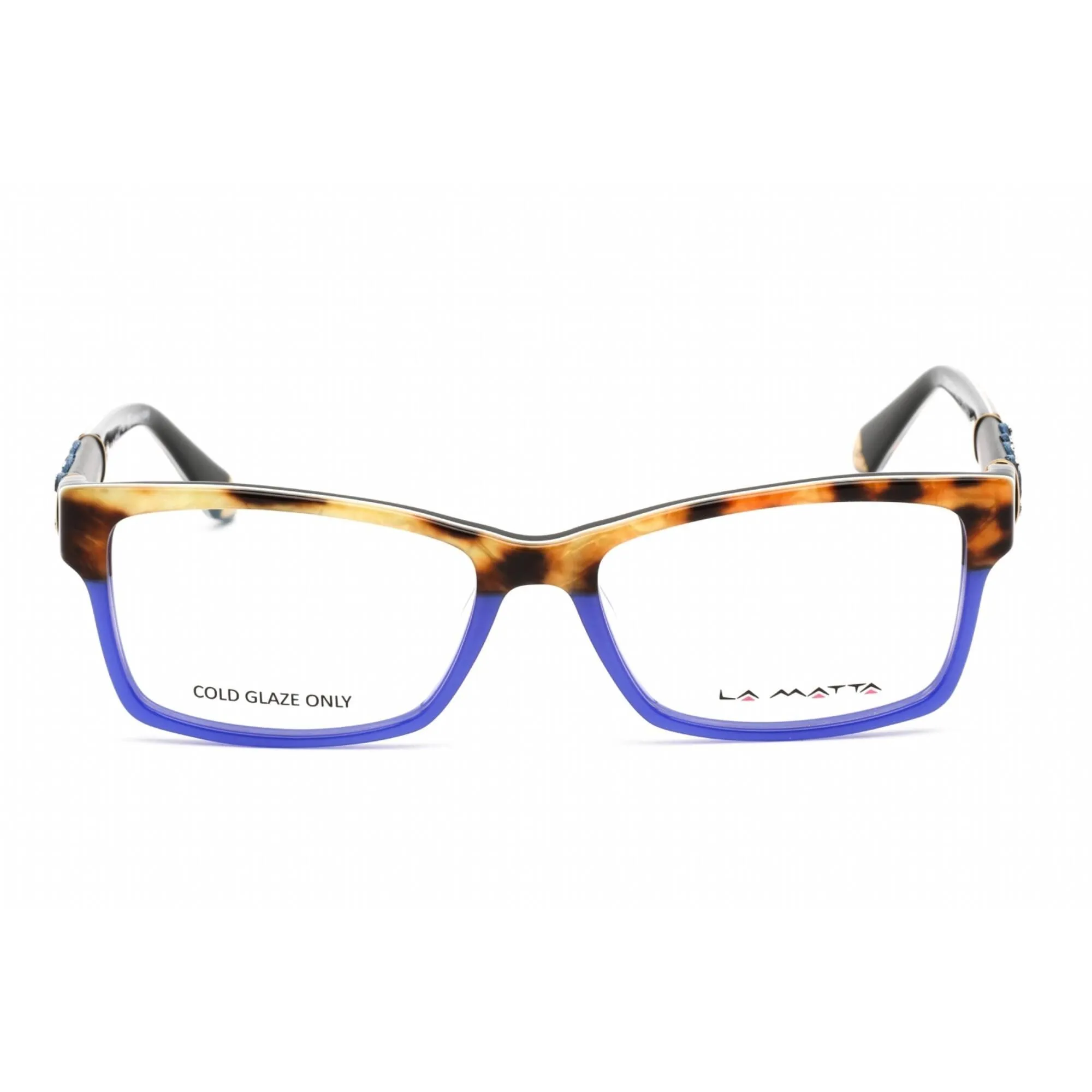 La Matta Women's Eyeglasses - Havana/Other Plastic Rectangular Frame | LMV3219 02-09