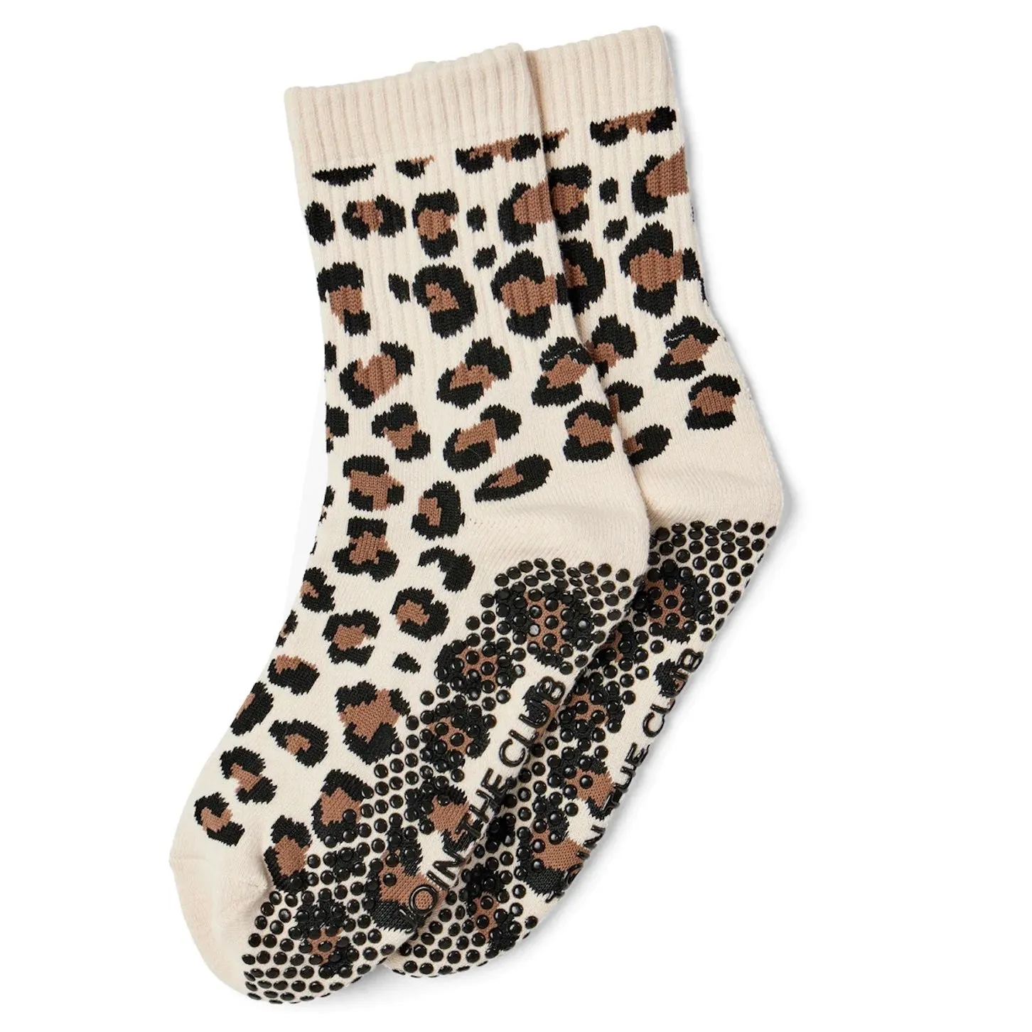 Leopard Crew - Grip Sock (Barre / Pilates)