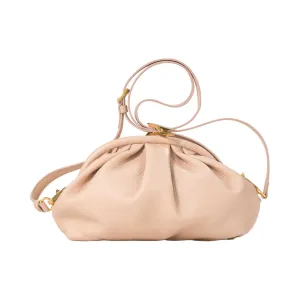 MAG Women's Nude Grain Handbag Clothespin Pouch Small