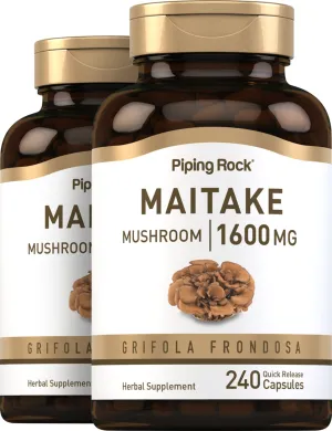 Maitake Mushroom Extract, 1,600 mg (per serving), 240 Quick Release Capsules, 2  Bottles