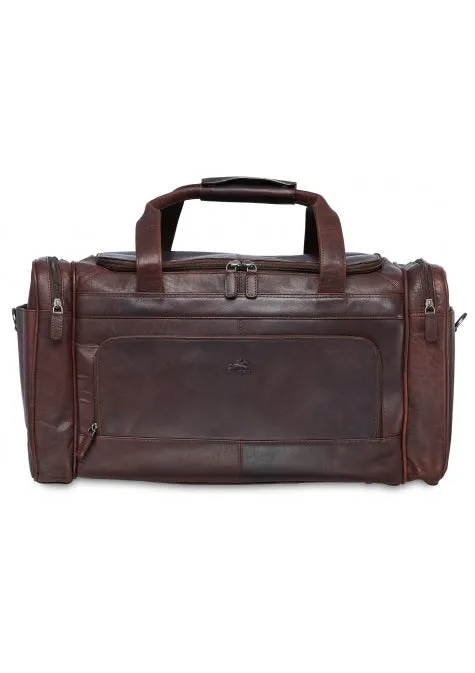 Mancini Buffalo Leather Carry-on Duffle Bag