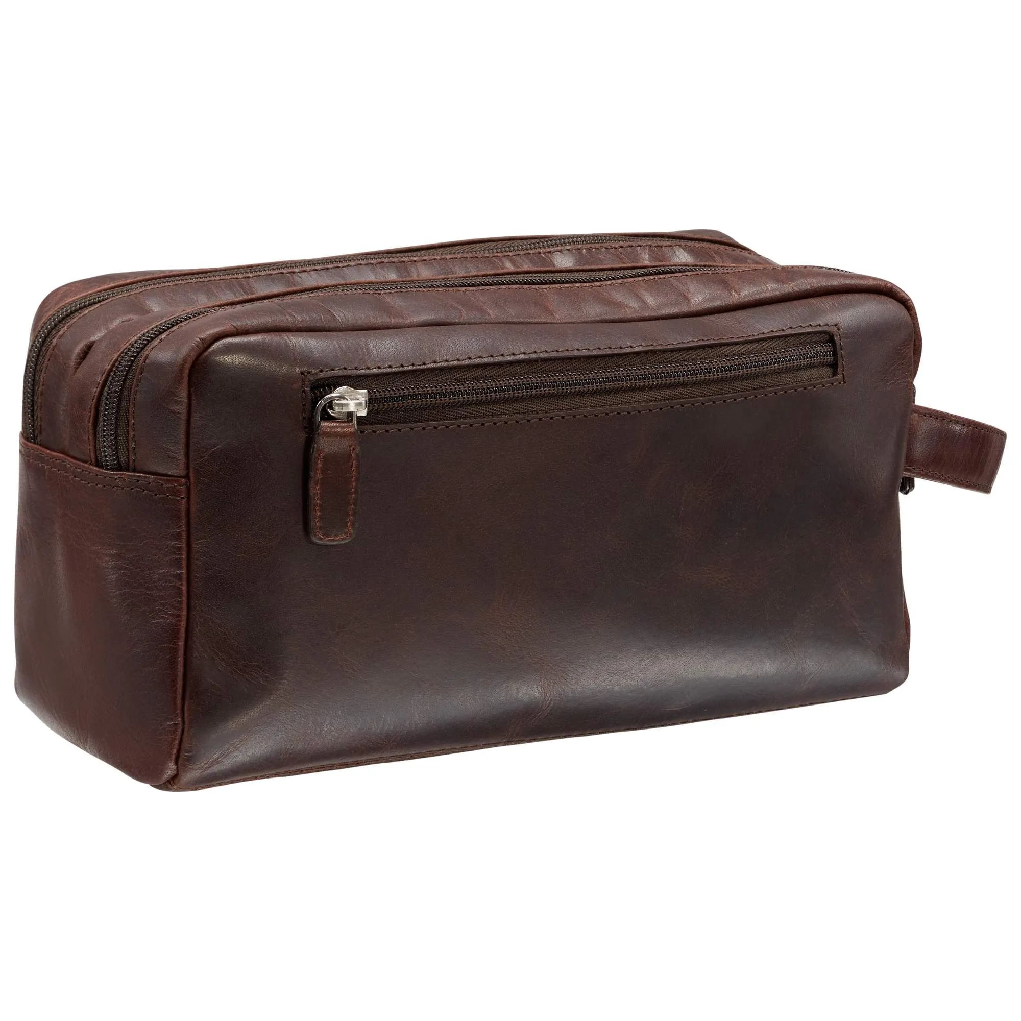 Mancini Double Compartment Top Zipper Toiletry Kit