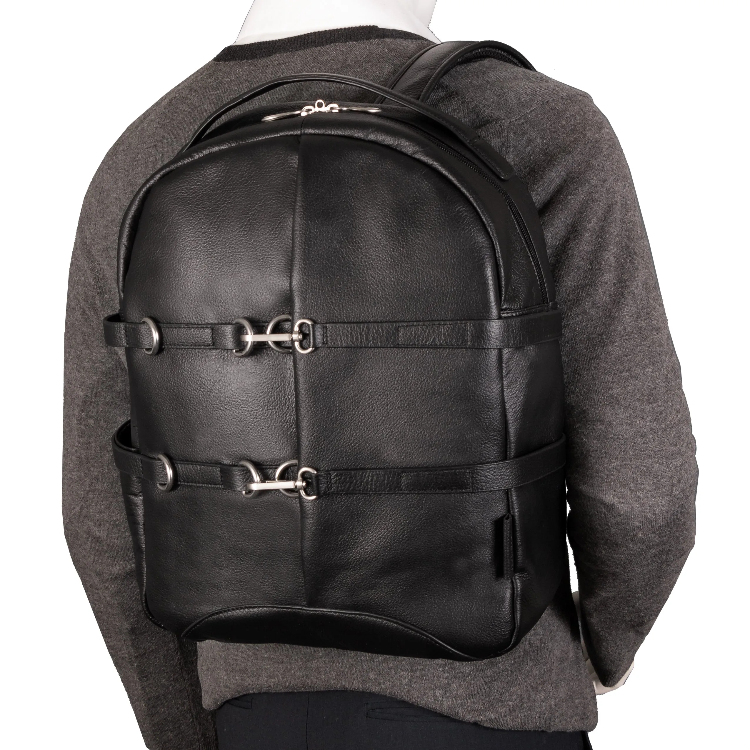 McKlein USA Oakland 15" Leather Business Casual Laptop & Tablet Backpack