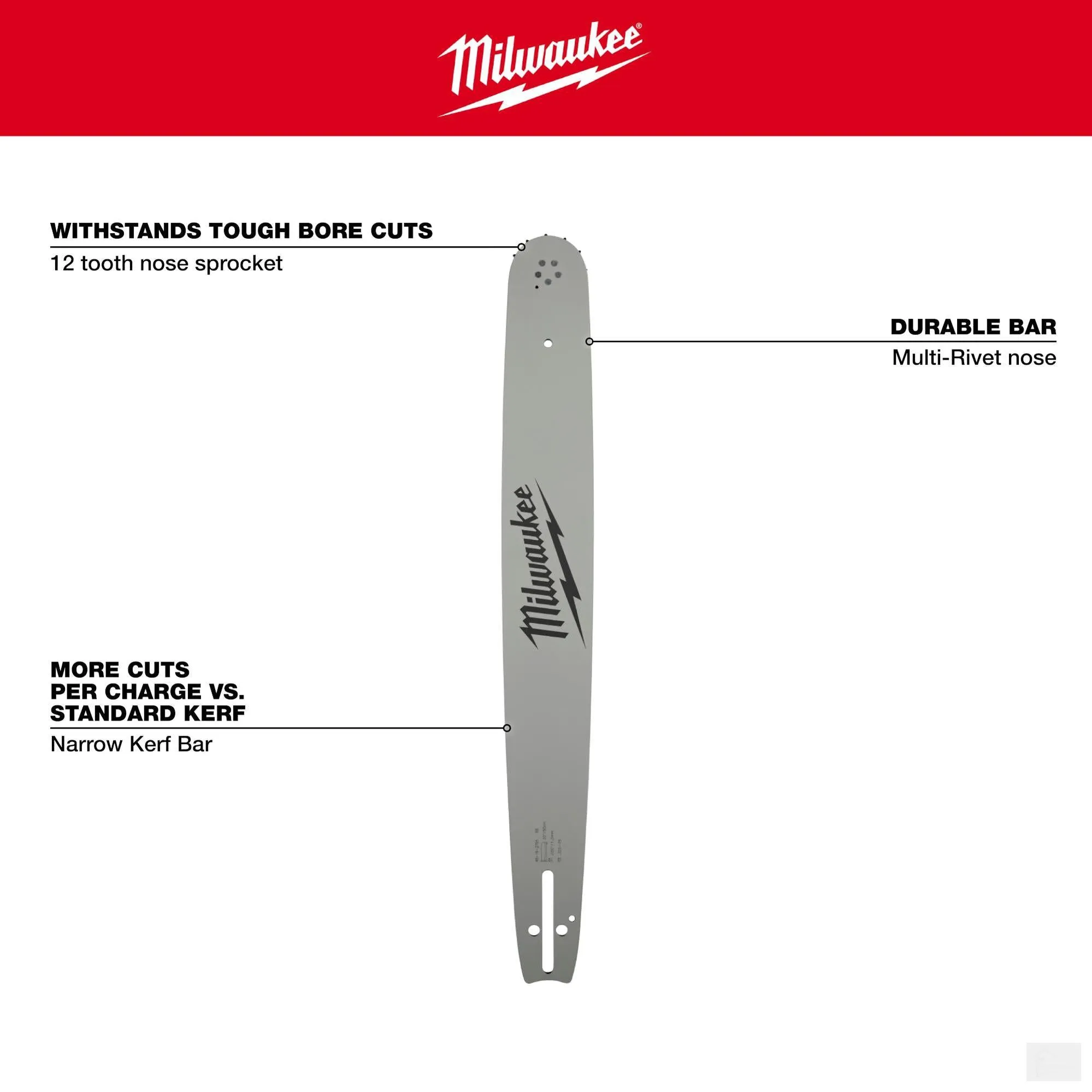 Milwaukee 20" .325" Pitch, .050" Gauge Guide Bar (49-16-2755)