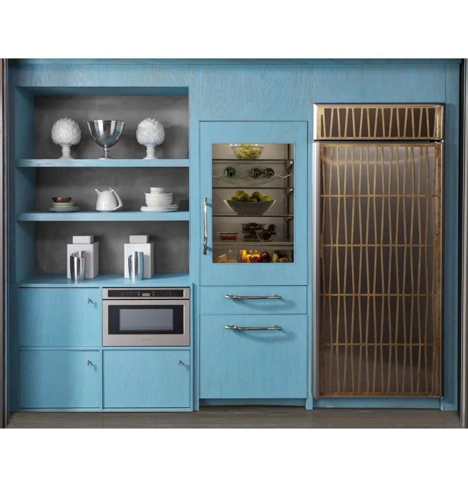 Monogram ZIK30GNNII Monogram 30" Integrated Glass-Door Refrigerator For Single Or Dual Installation