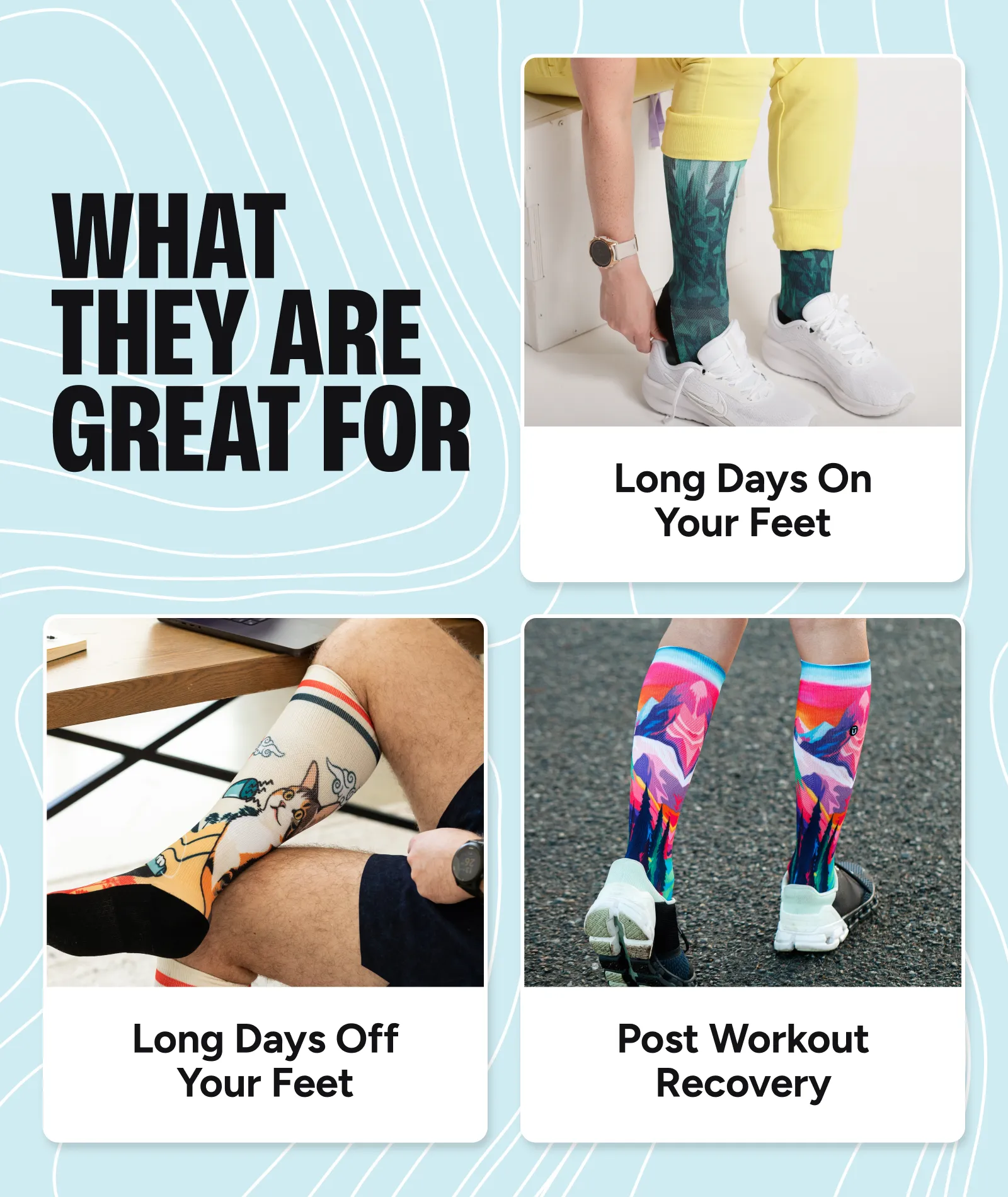 Nature Trip Knee High Compression Socks