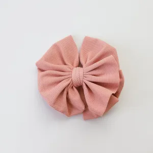 Nude Ribbed Bow