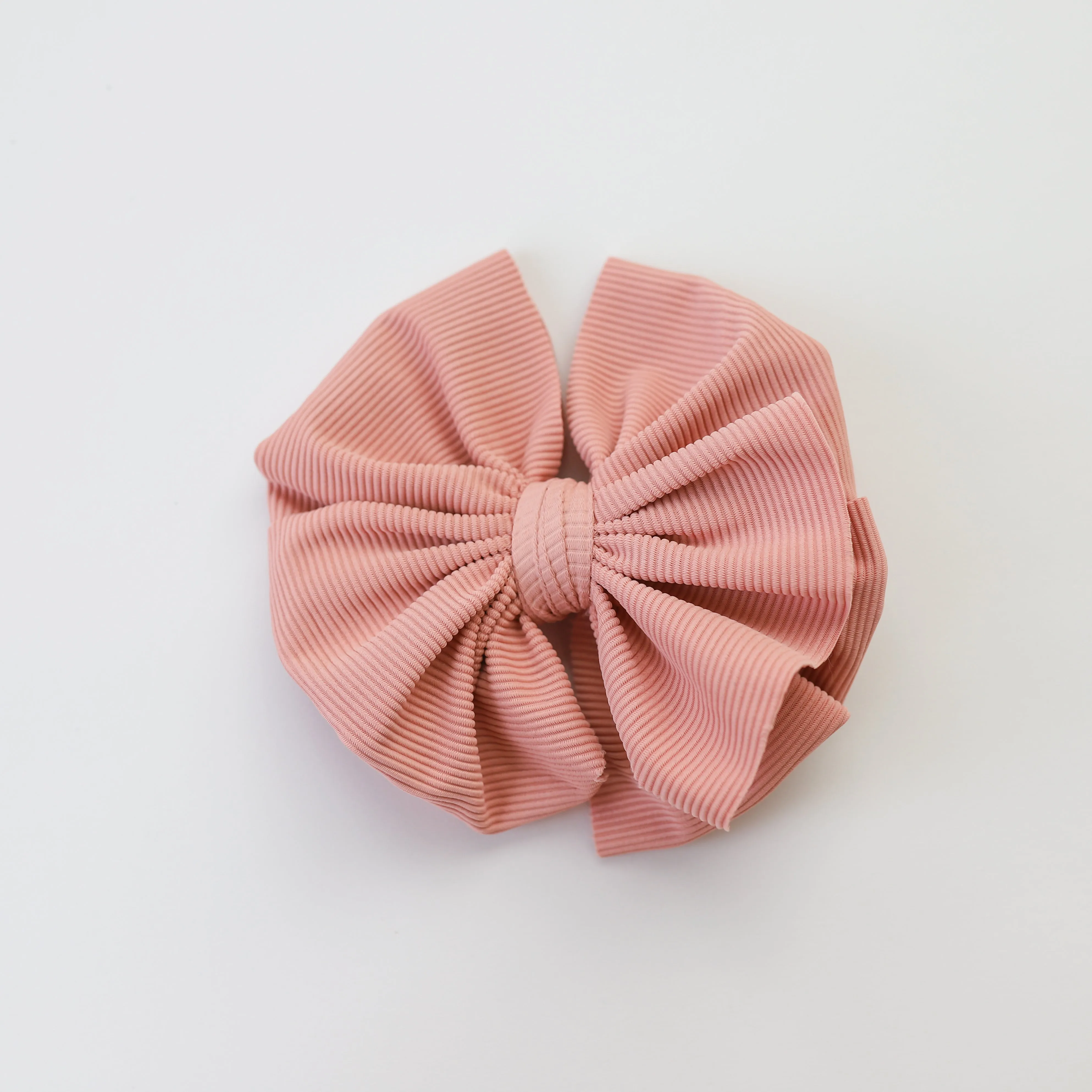 Nude Ribbed Bow