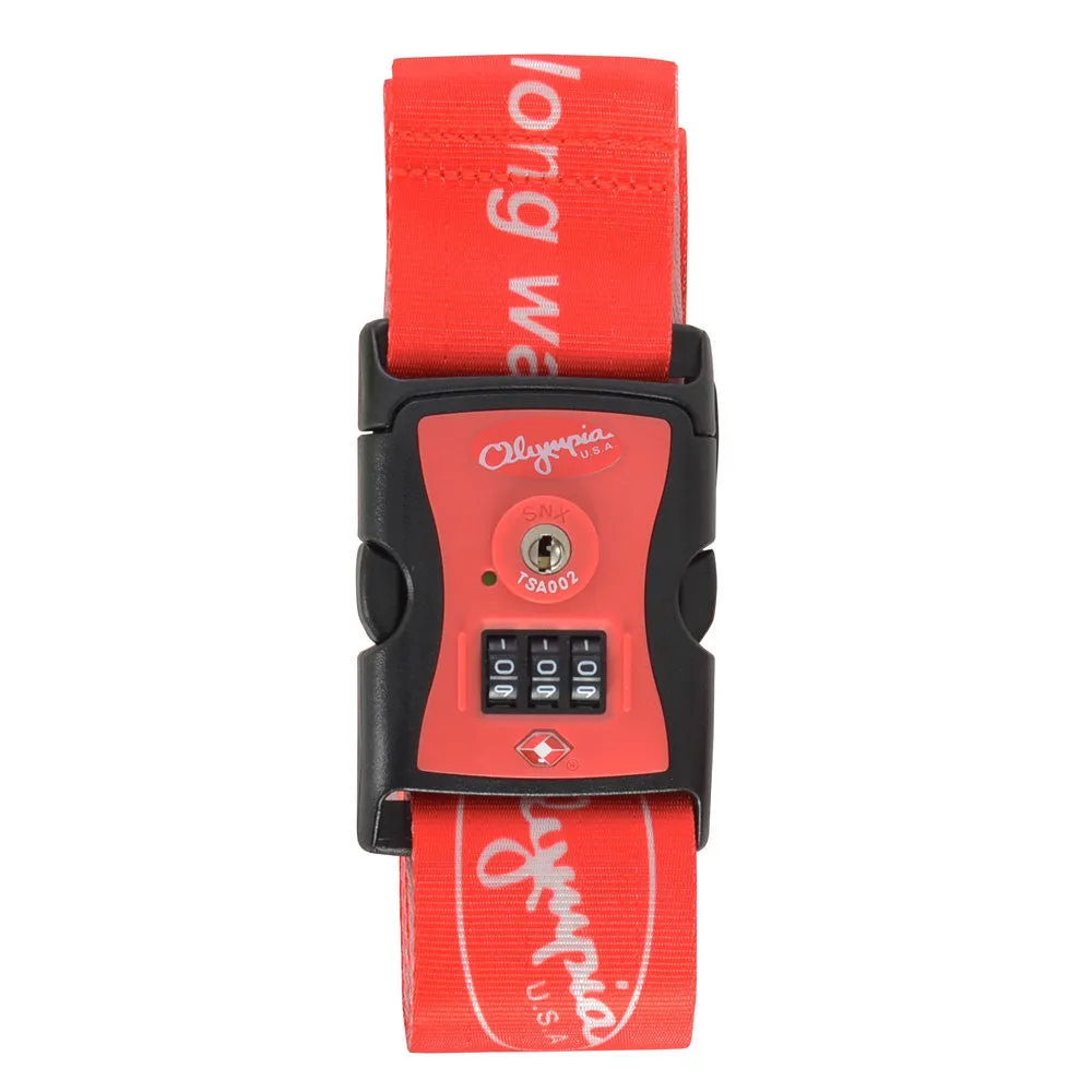 Olympia TSA 3-Dial Adjustable Luggage Strap