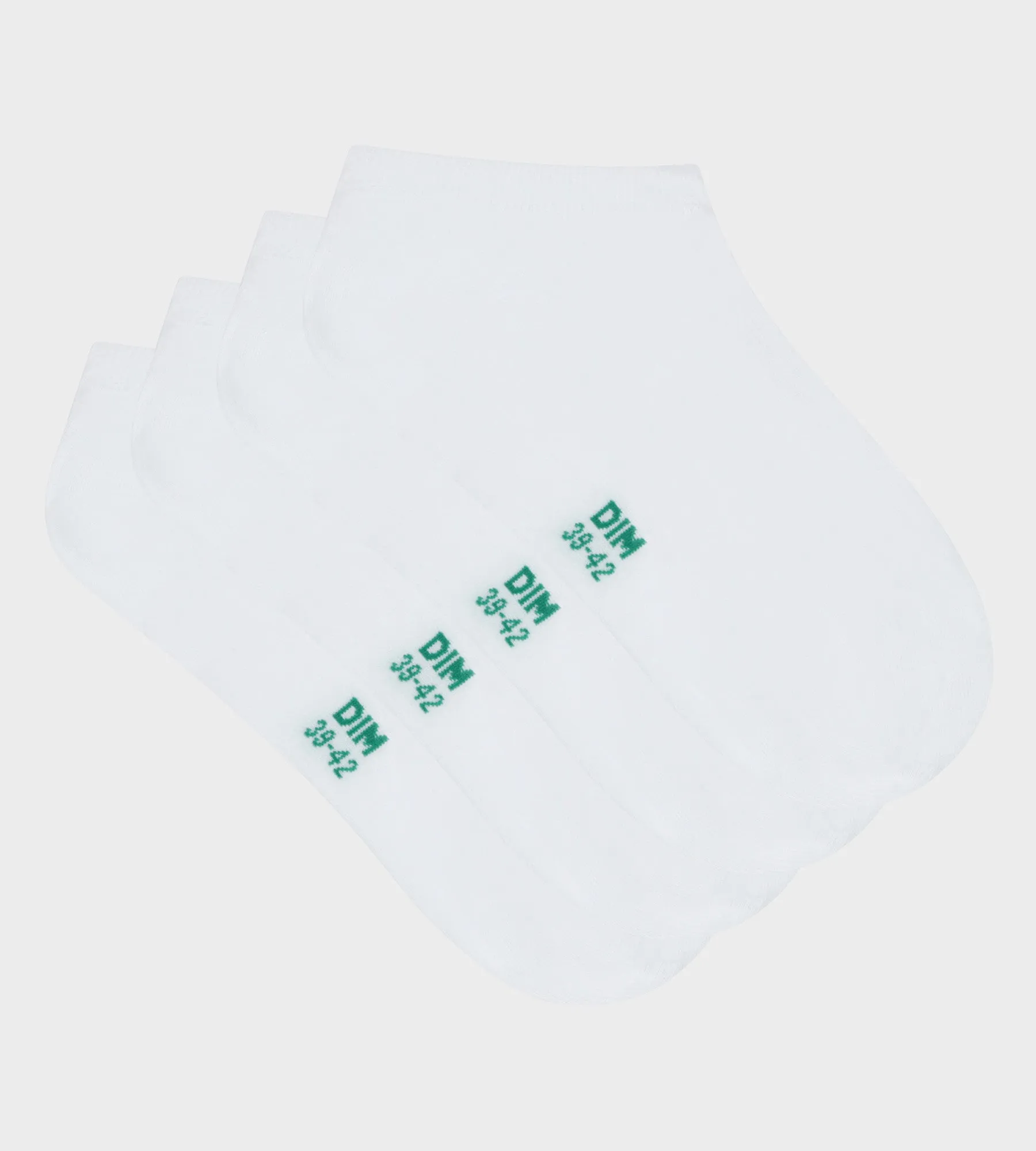 Pack of 2 pairs of White men's socks in organic cotton Dim Good