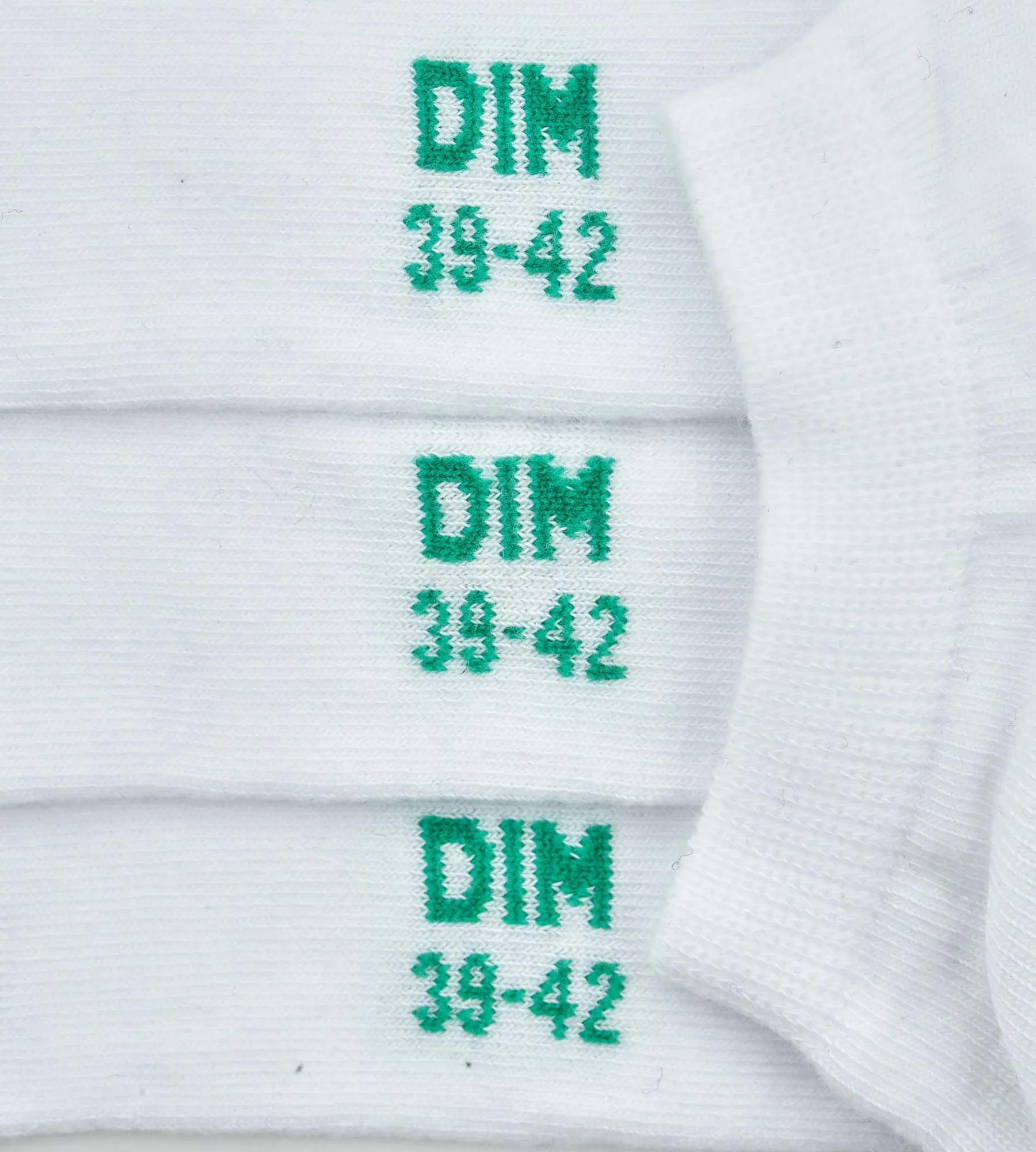 Pack of 2 pairs of White men's socks in organic cotton Dim Good