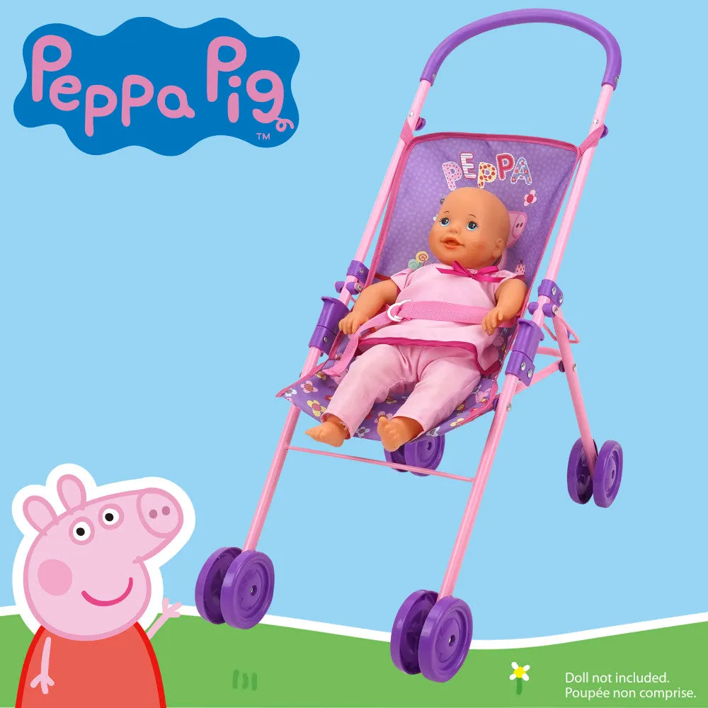 Peppa Pig Stroll N' Feed Playset - Floral Pink & Purple