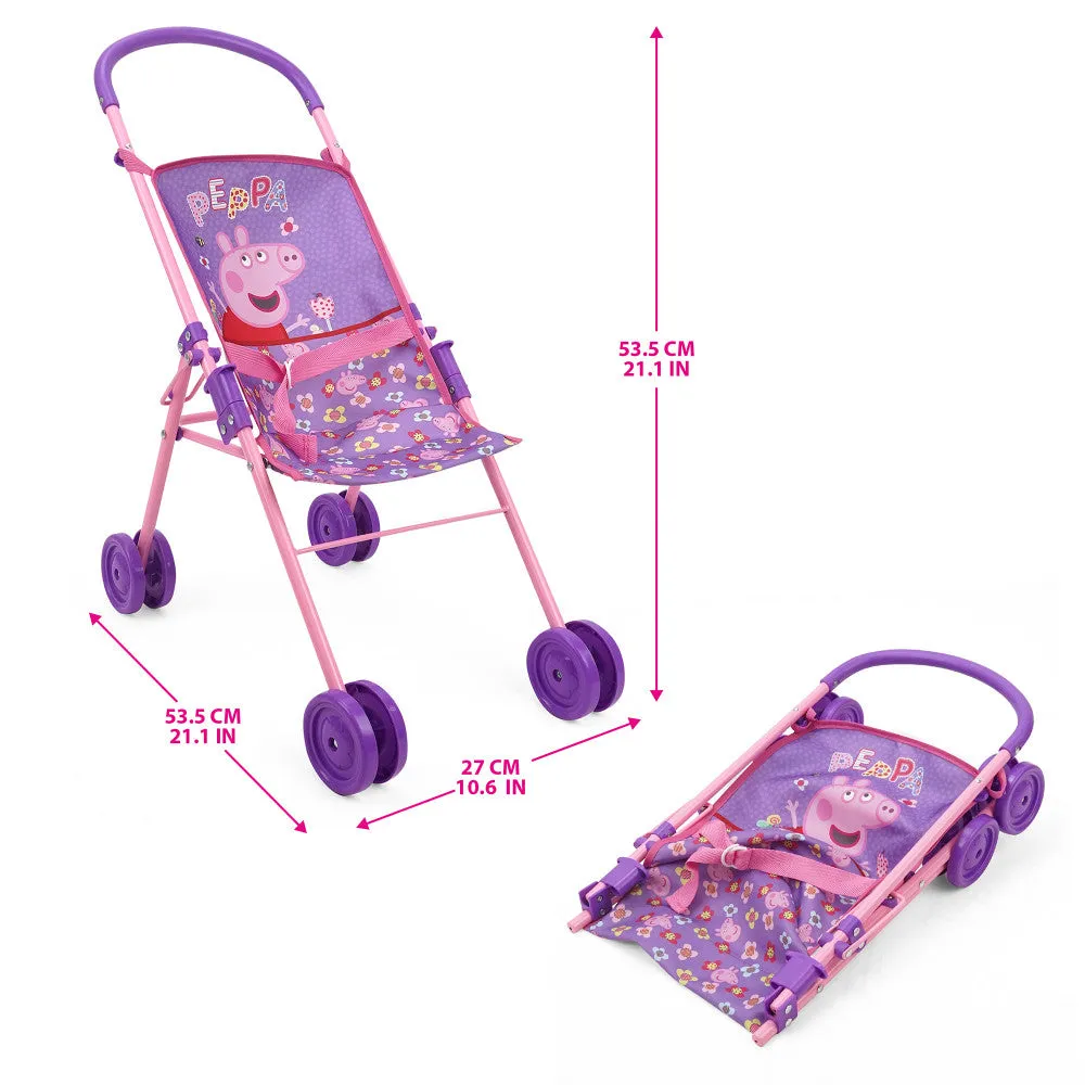 Peppa Pig Stroll N' Feed Playset - Floral Pink & Purple