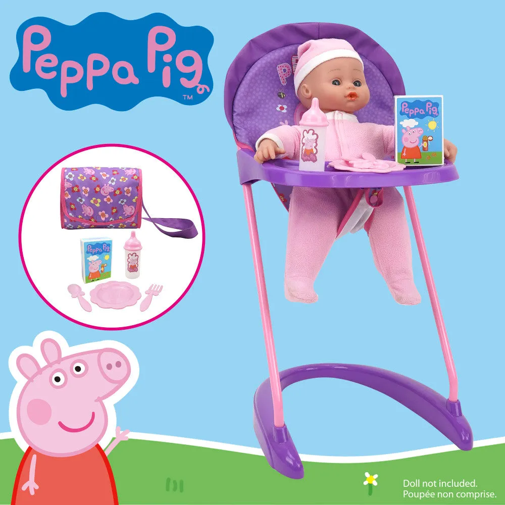Peppa Pig Stroll N' Feed Playset - Floral Pink & Purple
