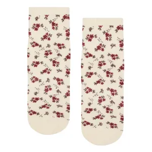 Quarter Crew Grip Socks - Ditsy Floral  (Barre / Pilates)