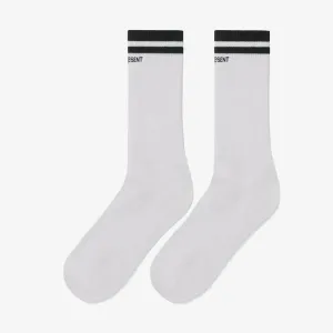 Represent | COLLEGE SOCKS  { BLACK/WHITE