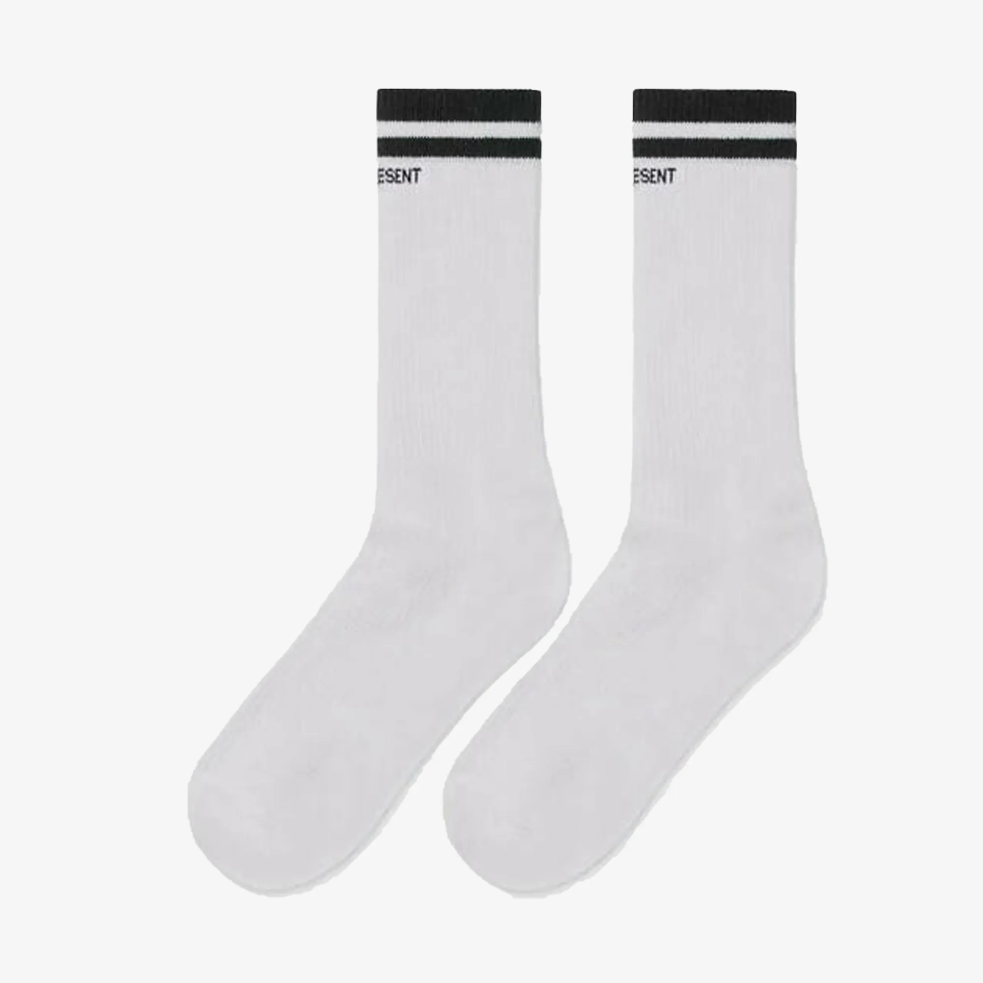 Represent | COLLEGE SOCKS  { BLACK/WHITE