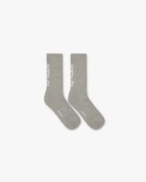 Represent Logo Socks - Ice Grey Marl