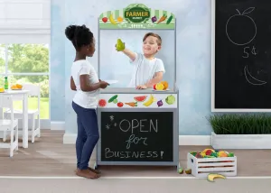 Reversible 4-in-1 Pretend Play Center with Chalkboard & Storage