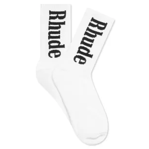 Rhude Logo Sock - White/Black