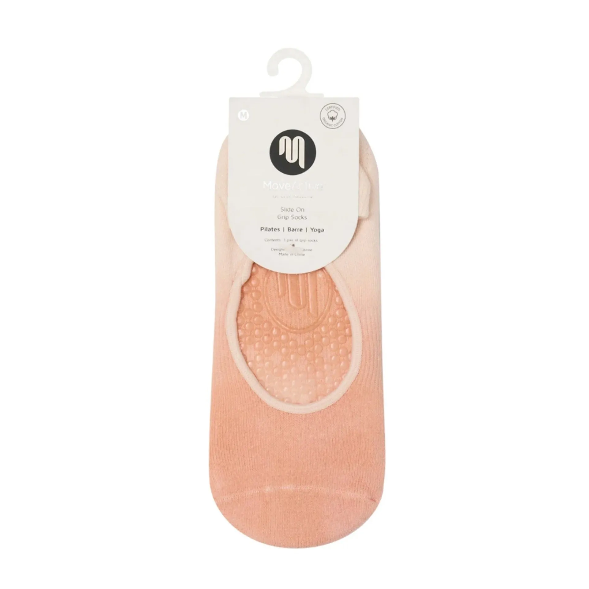 Slide On Grip Socks - Fade Coral (Barre / Pilates)