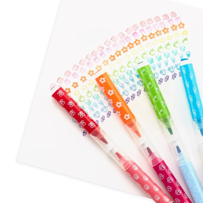 Stampables Double Ended Brush & Stamp Markers - Set of 18