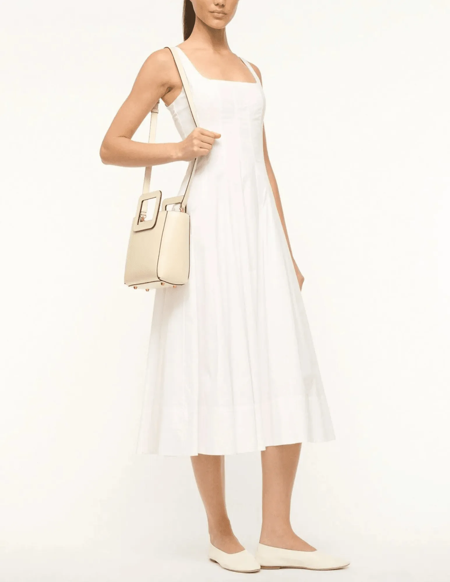 STAUD Mini Shirley Leather Bag