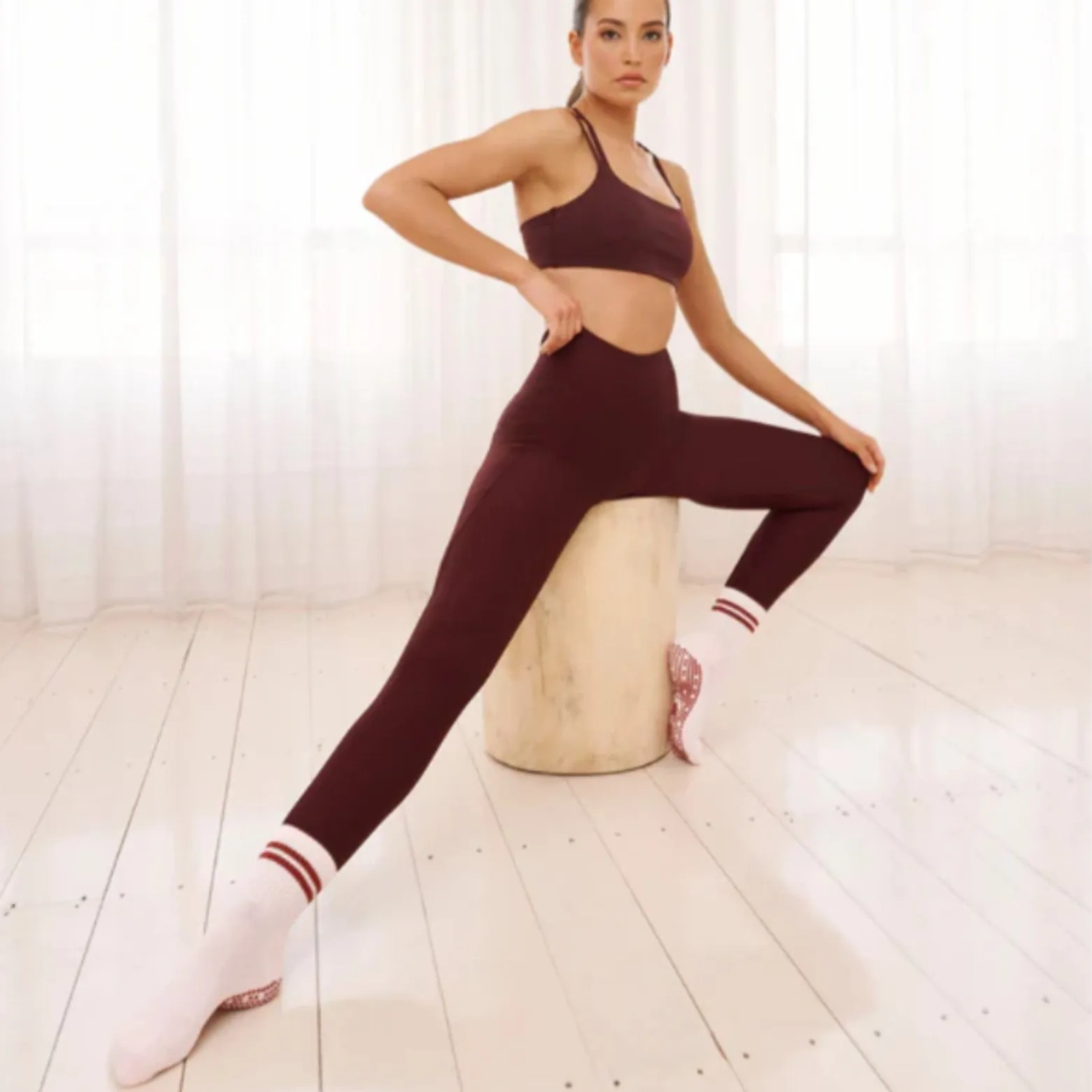 Sweetheart Stripes Grip Socks  (Barre / Pilates)
