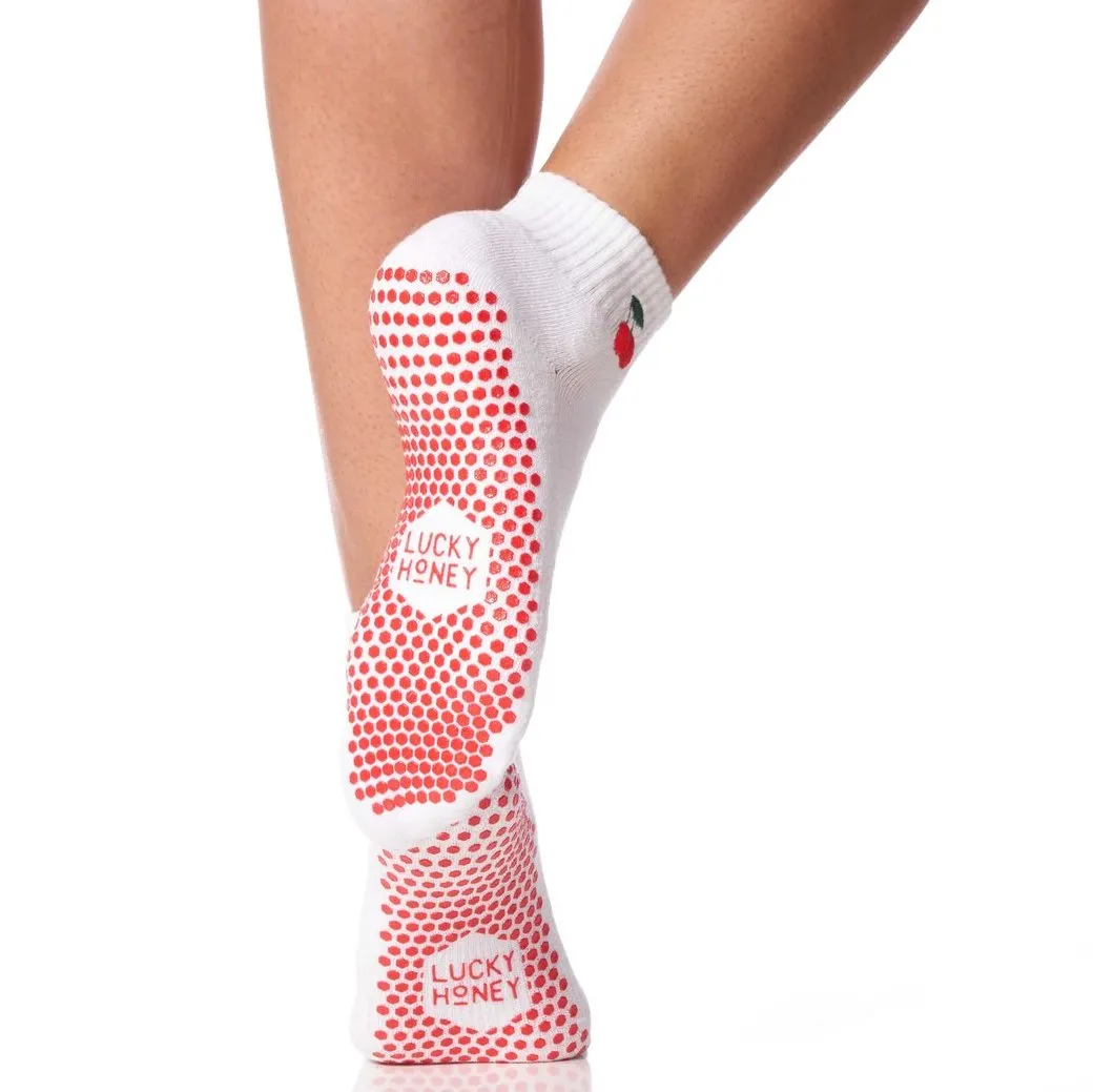 The Harlow Grip Sock - Cherries