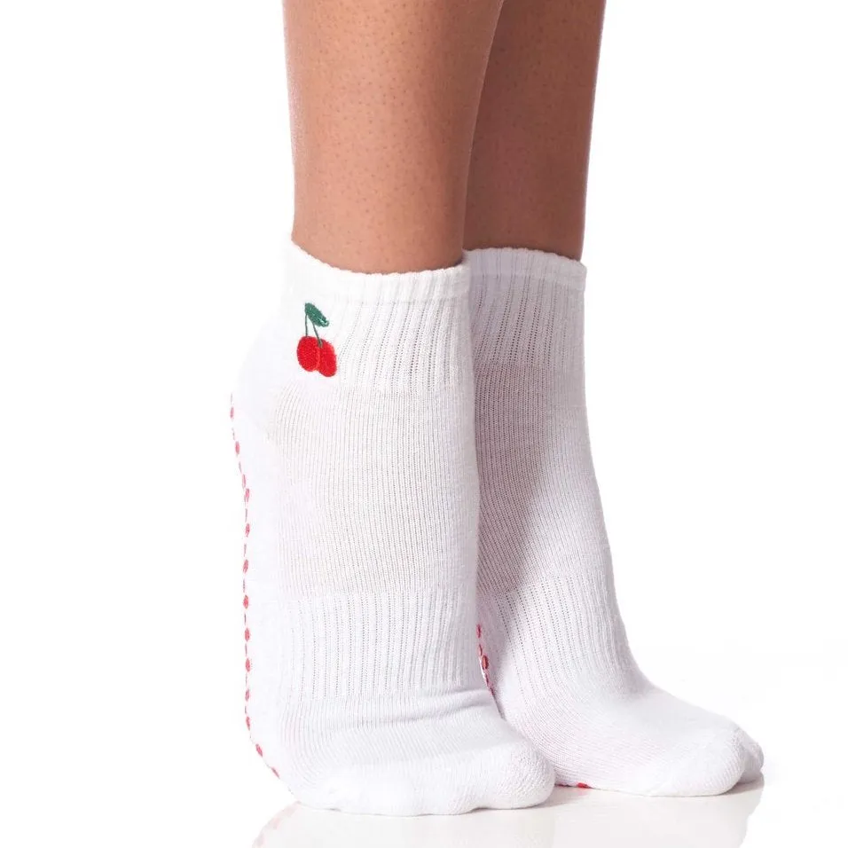 The Harlow Grip Sock - Cherries