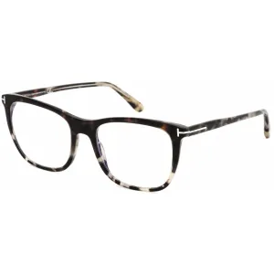 Tom Ford Men's Eyeglasses - Havana/Other Acetate Square Full Rim Frame | FT5672-B 056