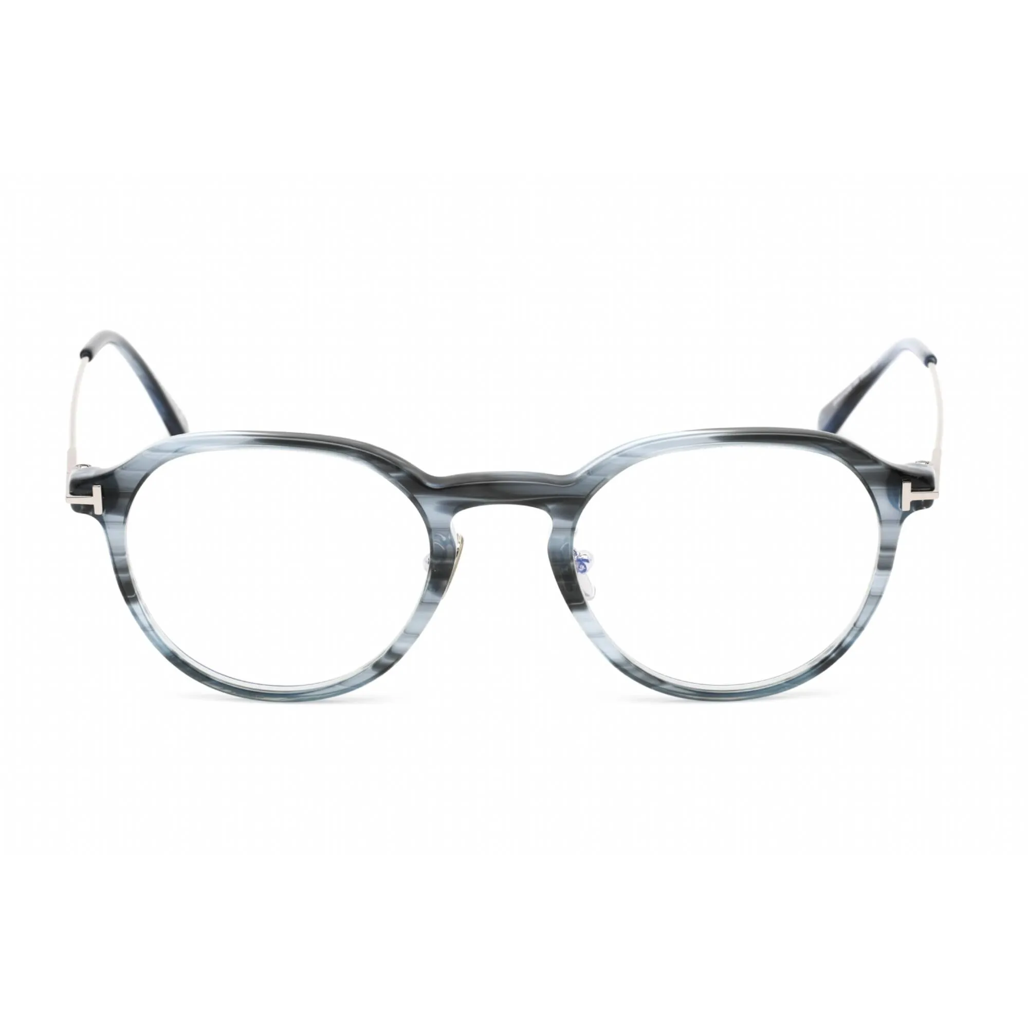 Tom Ford Men's Eyeglasses - Havana/Other Plastic Oval Full Rim Frame | FT5777-D-B 056