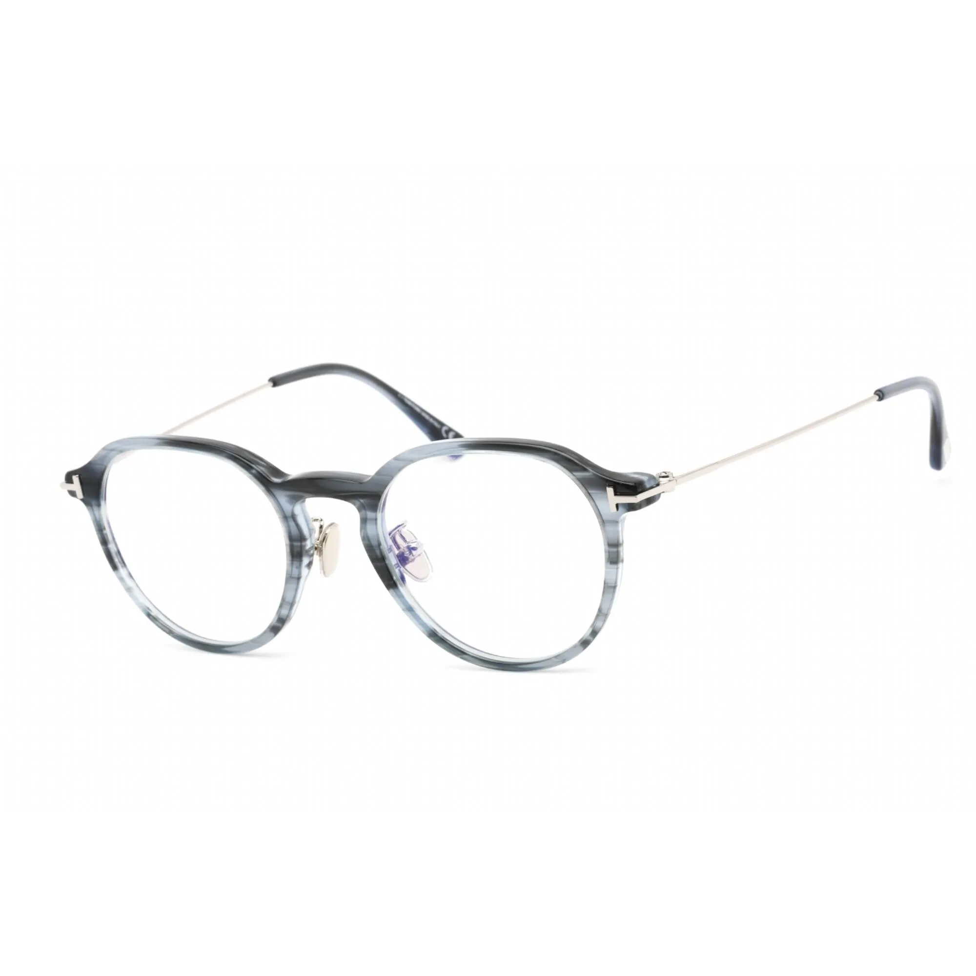 Tom Ford Men's Eyeglasses - Havana/Other Plastic Oval Full Rim Frame | FT5777-D-B 056