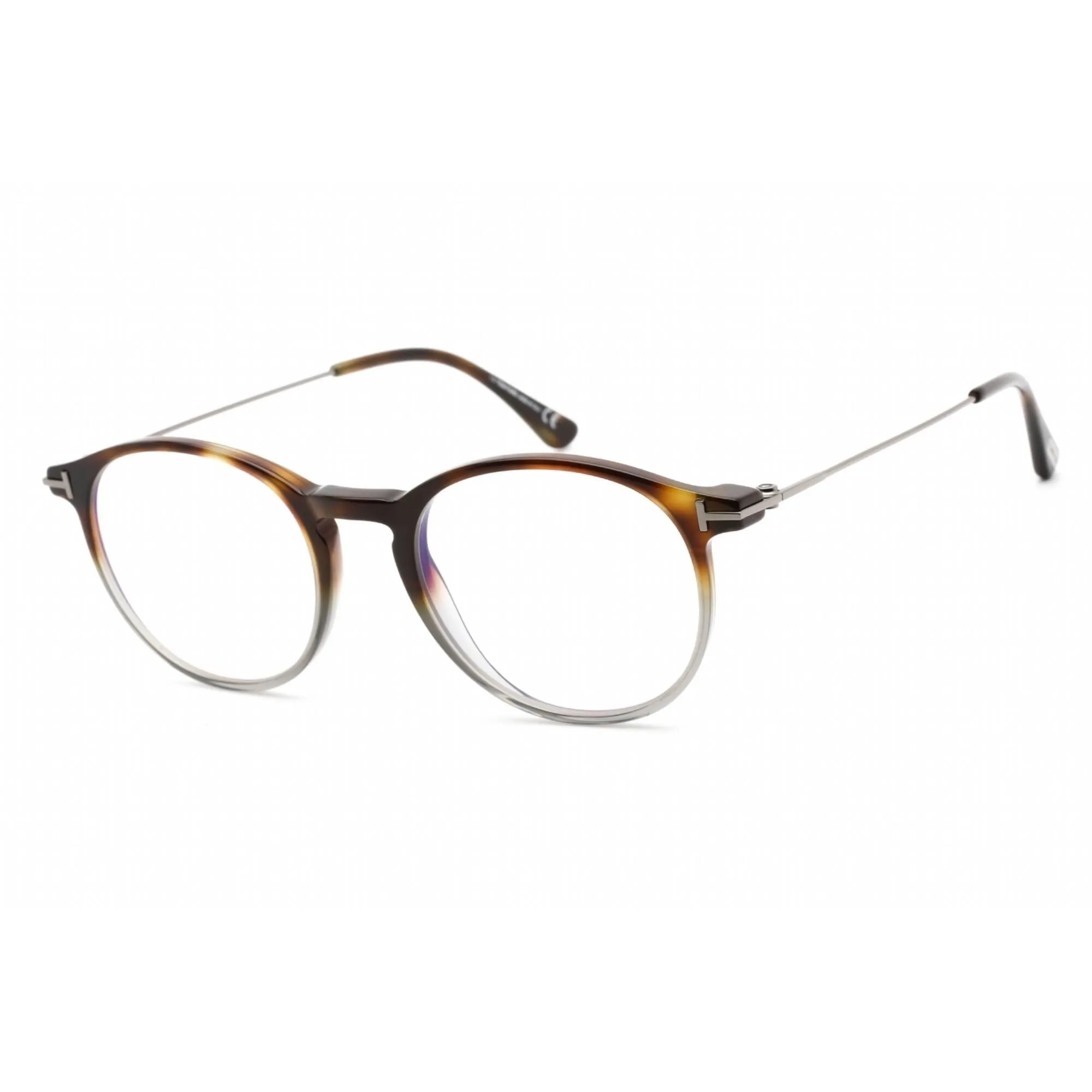 Tom Ford Men's Eyeglasses - Havana/Other Plastic Round Shape Frame | FT5759-B 056