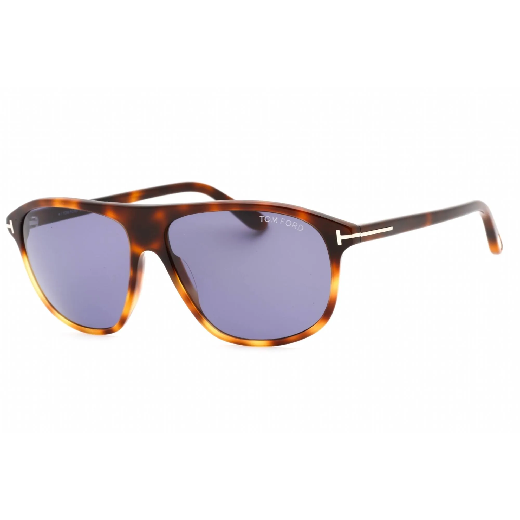 Tom Ford Men's Sunglasses - Havana/Other Plastic Pilot Frame Blue Lens | FT1027 56V