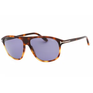 Tom Ford Men's Sunglasses - Havana/Other Plastic Pilot Frame Blue Lens | FT1027 56V