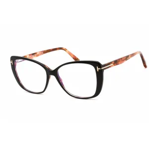 Tom Ford Women's Eyeglasses - Black/Other Butterfly Full Rim Frame | FT5744-B 005