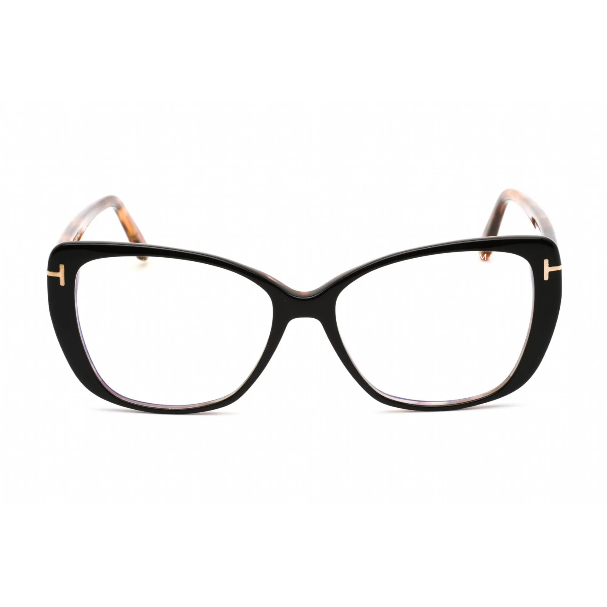Tom Ford Women's Eyeglasses - Black/Other Butterfly Full Rim Frame | FT5744-B 005