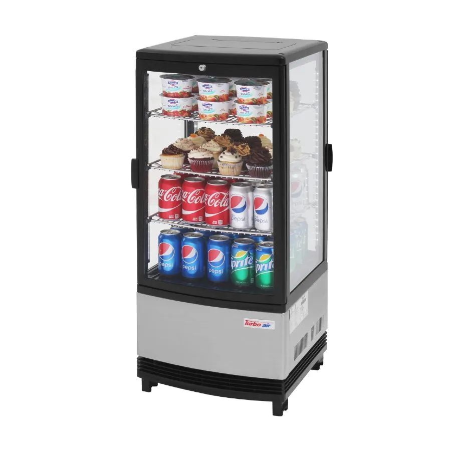 Turbo Air CRT-77-2R-N Diamond Glass Refrigerated Countertop Merchandiser, 17"