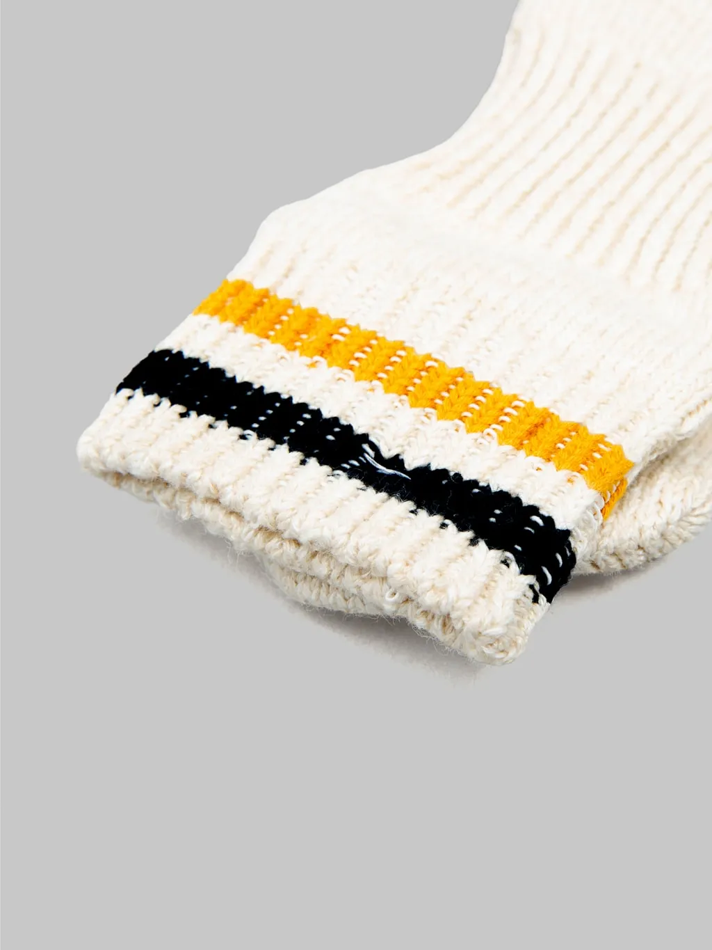 UES Sneakers Socks White & Yellow